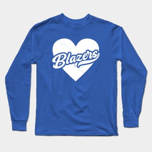 Vintage Blazers School Spirit // High School Football Mascot // Go Blazers Long Sleeve T-Shirt